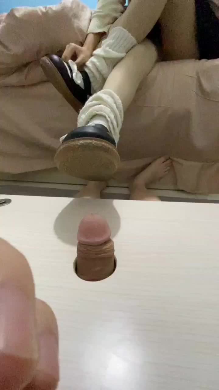 堆堆袜 小皮鞋 隔板 踩鸡 鞋交 足交