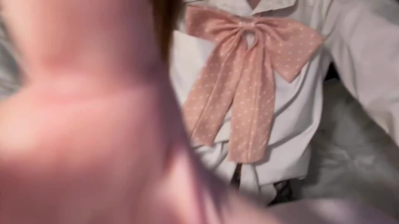 jk 白过膝袜 揉胸 秀足