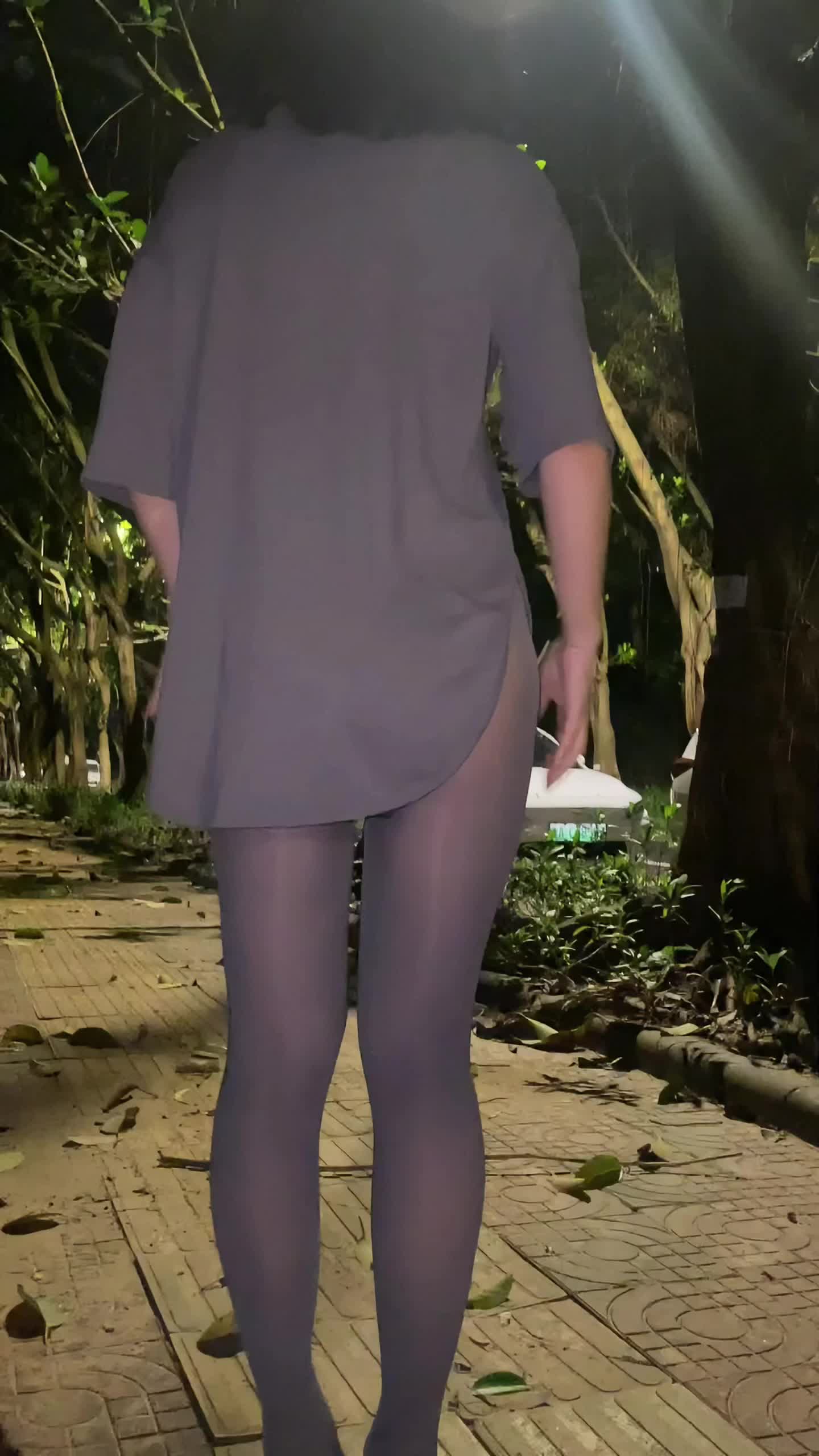 高跟 厚黑丝 户外 自慰